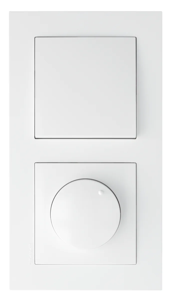 Espelho duplo vertical com interruptor e regulador de luz rotativo